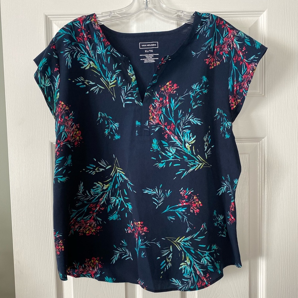 Van Heusen mixed media top.